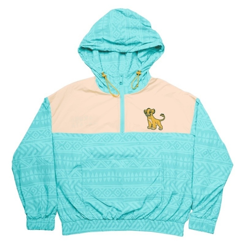 Loungefly The Lion King Simba Half-Zip Unisex Windbreaker Jacket Adult XL NWT